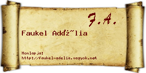 Faukel Adélia névjegykártya